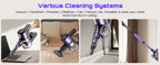 Nova Mart 10-in-1 cordless stick vacuum cleaner with 55Kpa suction and 500W motor, showing the vacuum and attachments.