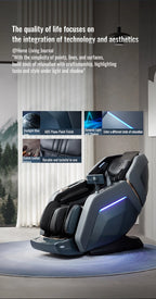 Nova Mart 4D Zero Gravity Massage Chair with voice control and Bluetooth, featuring a sleek design and ergonomic comfort.