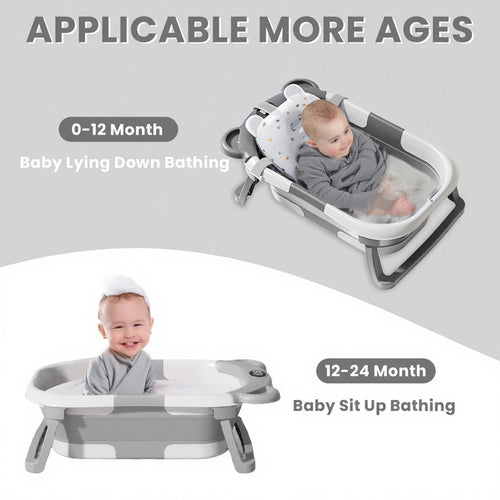 Collapsible Baby Bathtub Thermometer – Real-time Temp