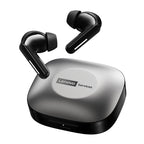Lenovo LE209 ANC earbuds with HiFi 12mm drivers, sleek black design, and charging case, showing earbud and case close-up.