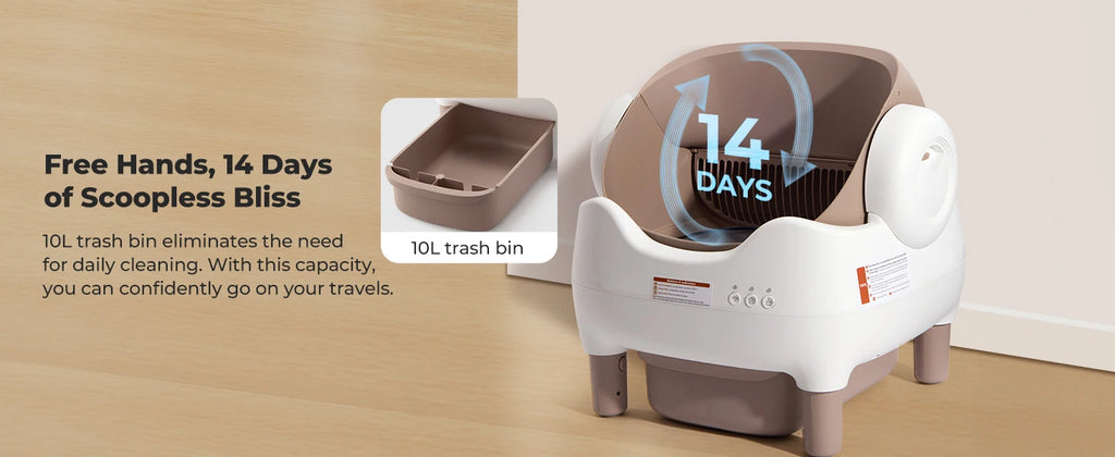 Self Cleaning Litter Box, Automatic Cat Litter Box with APP Control, Odor-Free  Large Waste Bin, Open-Top for Multi Cats - Image 15