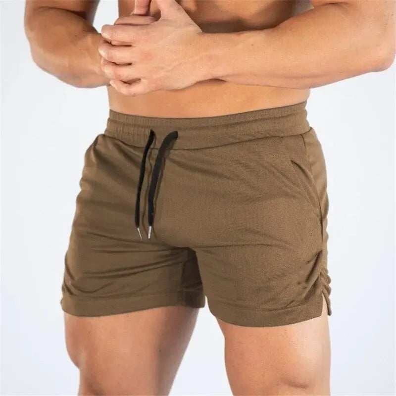 Men's navy gym fitness shorts by Nova Mart, designed for running and hiking, made from lightweight, breathable fabric.