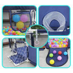 Baby playpen with steel pipes and ball box by Nova Mart, featuring a safe, colorful play area for infants.
