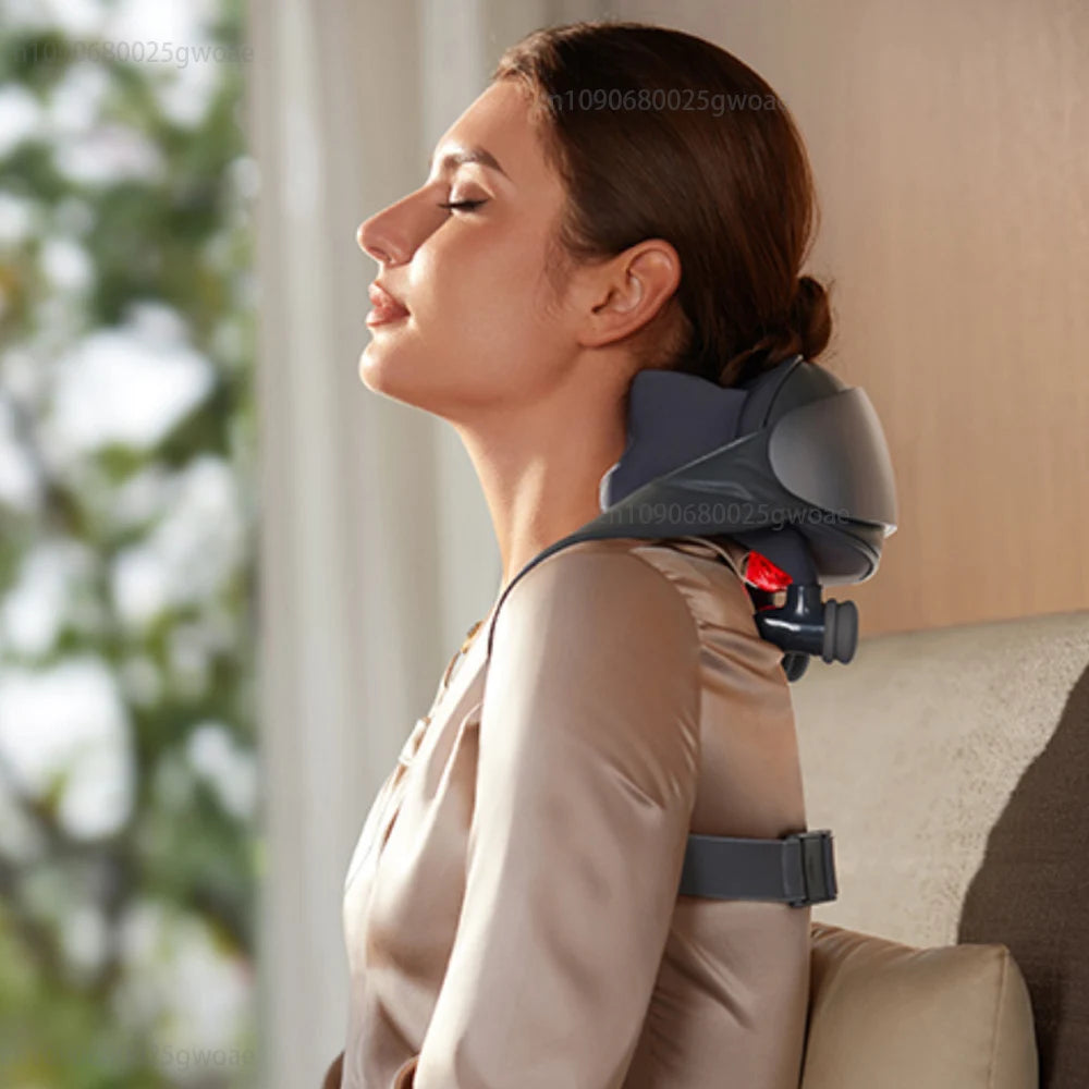 Nova Mart shiatsu neck and shoulder massager with heat therapy, designed for pain relief and muscle relaxation.