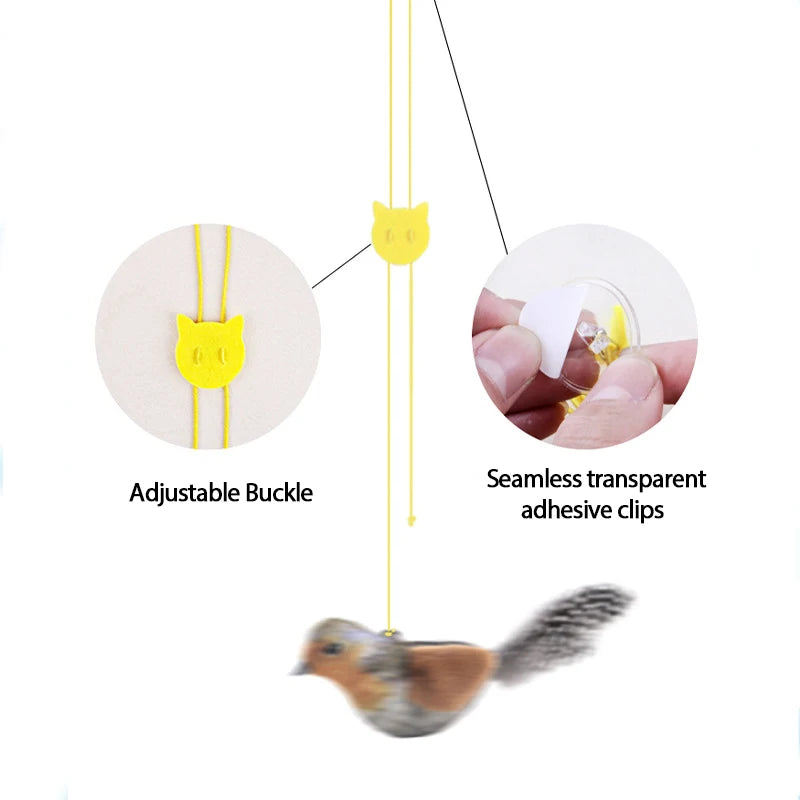 Interactive Chirping Bird Cat Toy – Feather - Image 6