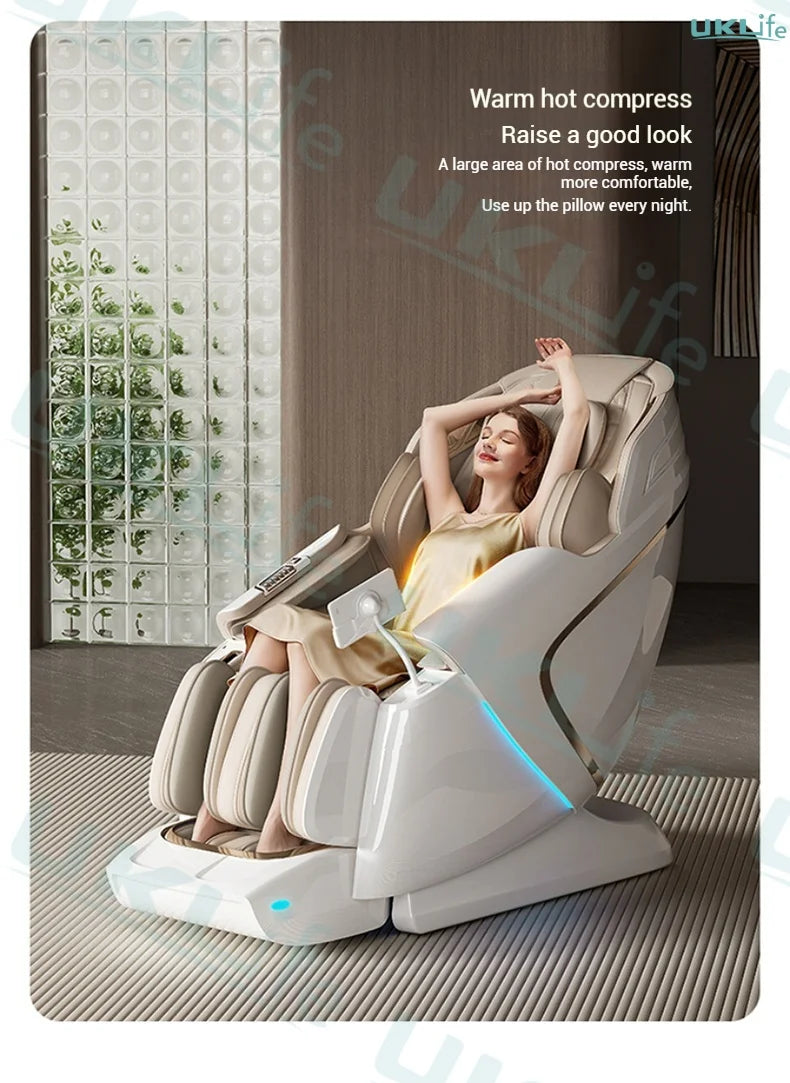 Nova Mart 4D SL-Track Zero Gravity Full Body Massage Chair with ergonomic design and multiple massage functions.