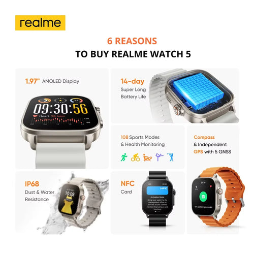 Realme Watch 5 – 1.97 AMOLED GPS
