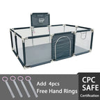 Large Nova Mart baby playpen with soft padding and ball pool, designed for safe and fun play for kids.