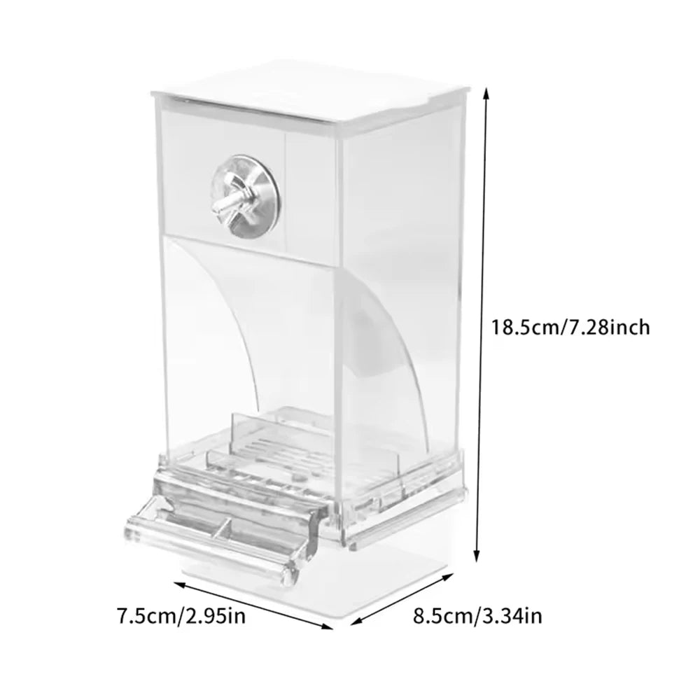 No Mess Automatic Bird Feeder Transparent Food Container Cage Parrot Feeder Accessories for Small Birds Parrot - Image 6