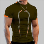 Men's quick dry gym T-shirt by Nova Mart, breathable running and training tee, shown in a comfortable fit for active wear.