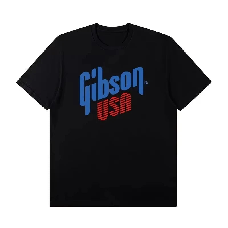 Men's Gibson Les Paul graphic T-shirt by Nova Mart featuring an oversized music-themed design on soft fabric.