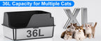 XL Stainless Steel Cat Litter Box – Side Opening Splash-Proof - Image 8