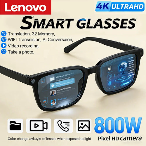 Lenovo AI Smart Glasses – 8MP HD Camera