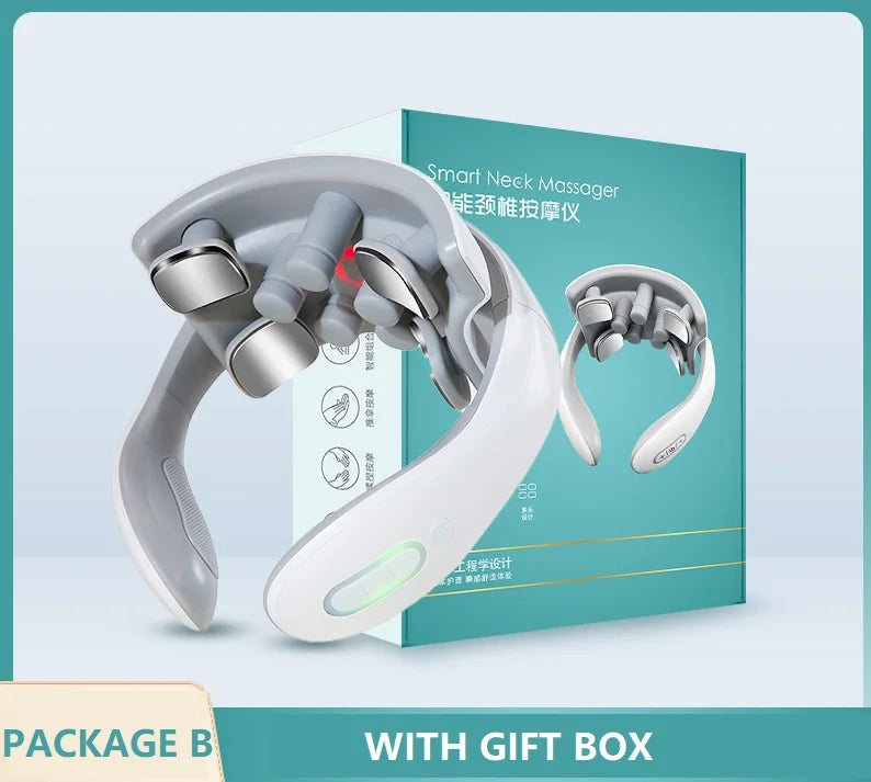 Nova Mart Smart Back & Neck Massager for cervical pain relief, featuring ergonomic design and adjustable heat therapy.