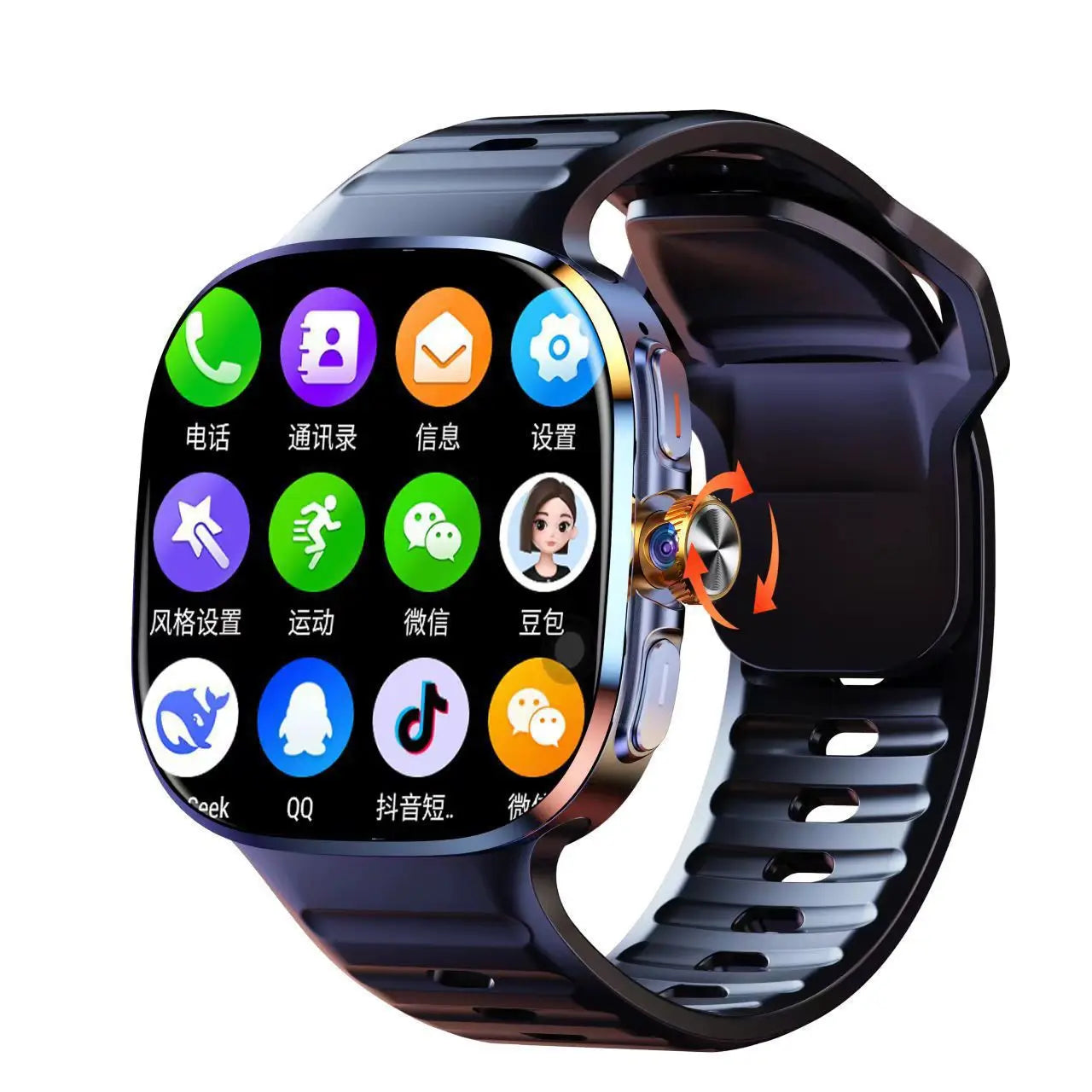 Smart watch for men and women by Nova Mart showcasing a sleek design with health tracking features and Bluetooth calling.
