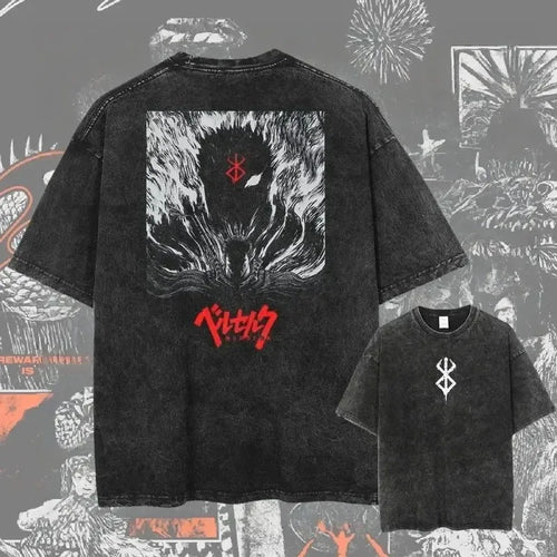Men's Berserk Anime Graphic T-Shirt – Oversized Baggy Fit