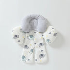 Nova Mart newborn stroller seat liner with baby head and neck support cushion, providing comfort for infants during strolls.