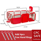 Large waterproof indoor baby playpen by Nova Mart, safety barrier fence with soft, secure sides for child play area.