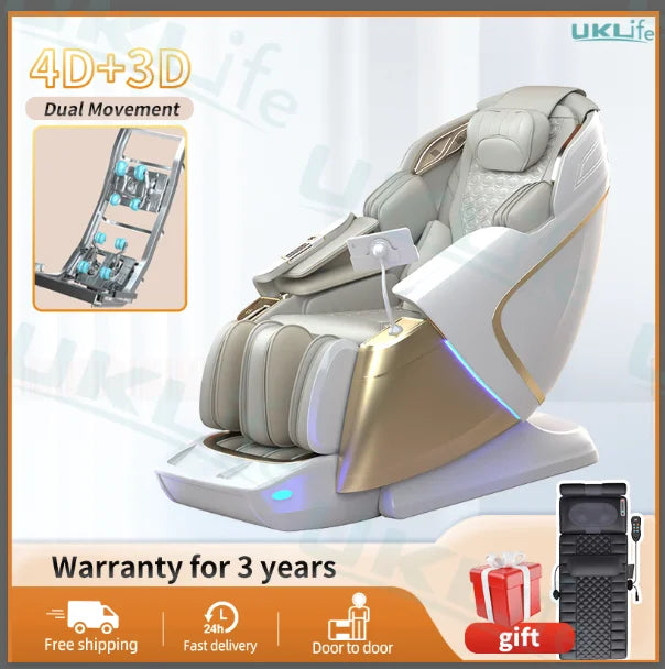 Nova Mart 4D SL-Track Zero Gravity Full Body Massage Chair with sleek design and adjustable massage rollers.