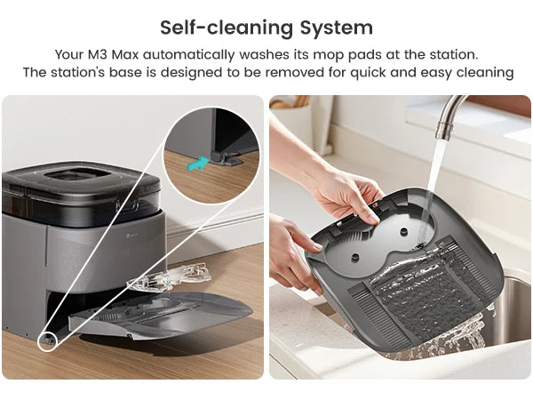 Nova Mart Lefant M3 Max robot vacuum and mop with 20000Pa suction, auto wash feature, designed for efficient cleaning.
