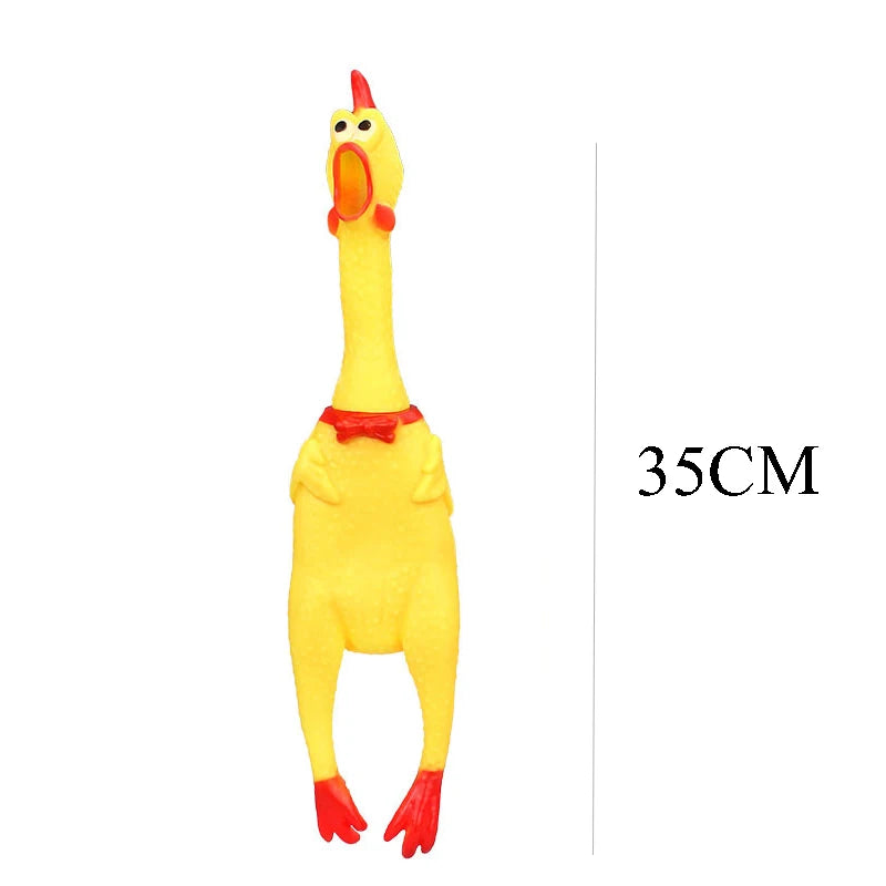 Squeaky Screaming Chicken Pet Toy Funny Molar Chew Rubber Toy Small Large DogPet Squeaker Chew Toys Funny Chicken Puppy1pcs - Image 17
