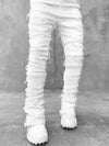Men's straight-leg Jacquard denim jeans by Nova Mart with intricate woven pattern, stylish streetwear for men's fashion.