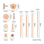 Baby wooden crib mobile with cloud-shaped hanging rattle toy and bracket, designed for soothing nursery decor and infant entertainment.
