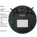 Nova Mart 3-in-1 robotic vacuum cleaner with mop and sweep, featuring 1000Pa suction power, shown cleaning a hardwood floor.