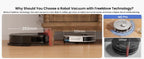 Lefant M2 Pro robot vacuum and mop combo with LiDAR navigation, 5500Pa suction, in black, on a hardwood floor.