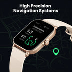 A close-up of the Amazfit GTS 4 Mini smartwatch displaying health metrics and multiple sports modes on its sleek screen.