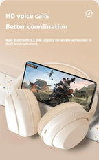 Wireless gaming headphones by Nova Mart with 360° surround sound, deep bass, HD mic, and 20-hour battery life.