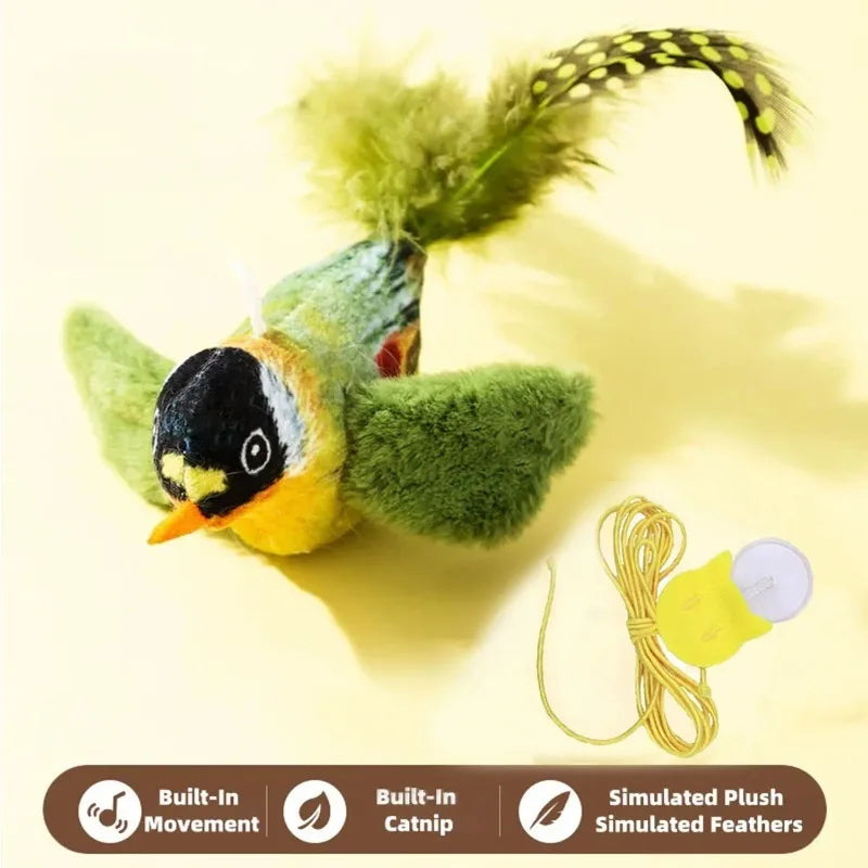 Interactive Chirping Bird Cat Toy – Feather - Image 9