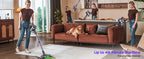 Nova Mart 10-in-1 cordless stick vacuum cleaner with 55Kpa suction and 500W motor, shown in a modern cleaning setting.