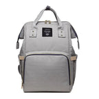 Large capacity Lequeen mummy diaper bag backpack by Nova Mart, designed for travel and organization, with multiple compartments.