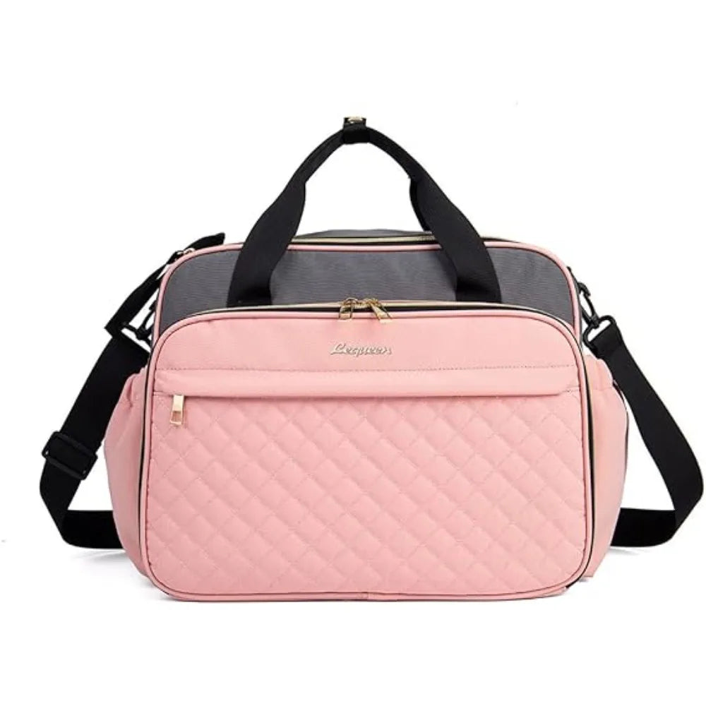 Large capacity Nova Mart baby diaper bag with 18 pockets and thermal pocket, crossbody style for convenient parenting.