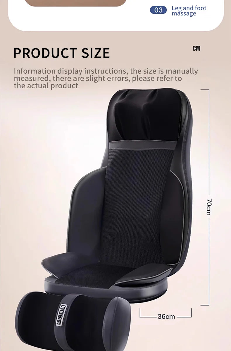 Nova Mart Shiatsu Neck and Back Massager with Heat, 3D kneading chair pad for soothing muscle relief and relaxation.