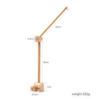Wooden baby crib rattle toy with crochet bed bell bracket for infants 0-12 months, features natural wood and colorful crochet details
