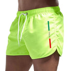 Men's Italy summer casual board shorts in lightweight fabric with a stylish pattern, designed for beach and pool wear.