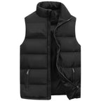Men's sleeveless waterproof vest jacket by Nova Mart, featuring a zipper closure, suitable for winter and autumn wear.