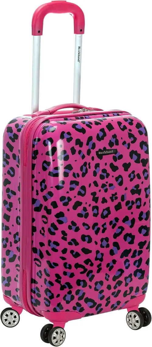 20-inch lightweight polycarbonate carry-on spinner luggage by Nova Mart with multi-directional wheels and hardside design.