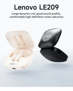 Lenovo LE209 ANC earbuds with HiFi 12mm drivers and 30-hour battery, wireless earphones with noise cancellation and sleek design