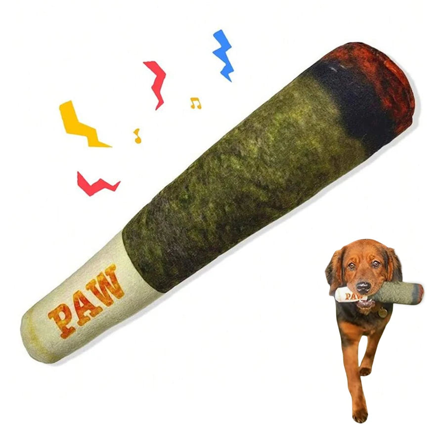 Funny Interactive Dog Toys – Cigar Plush - Image 1