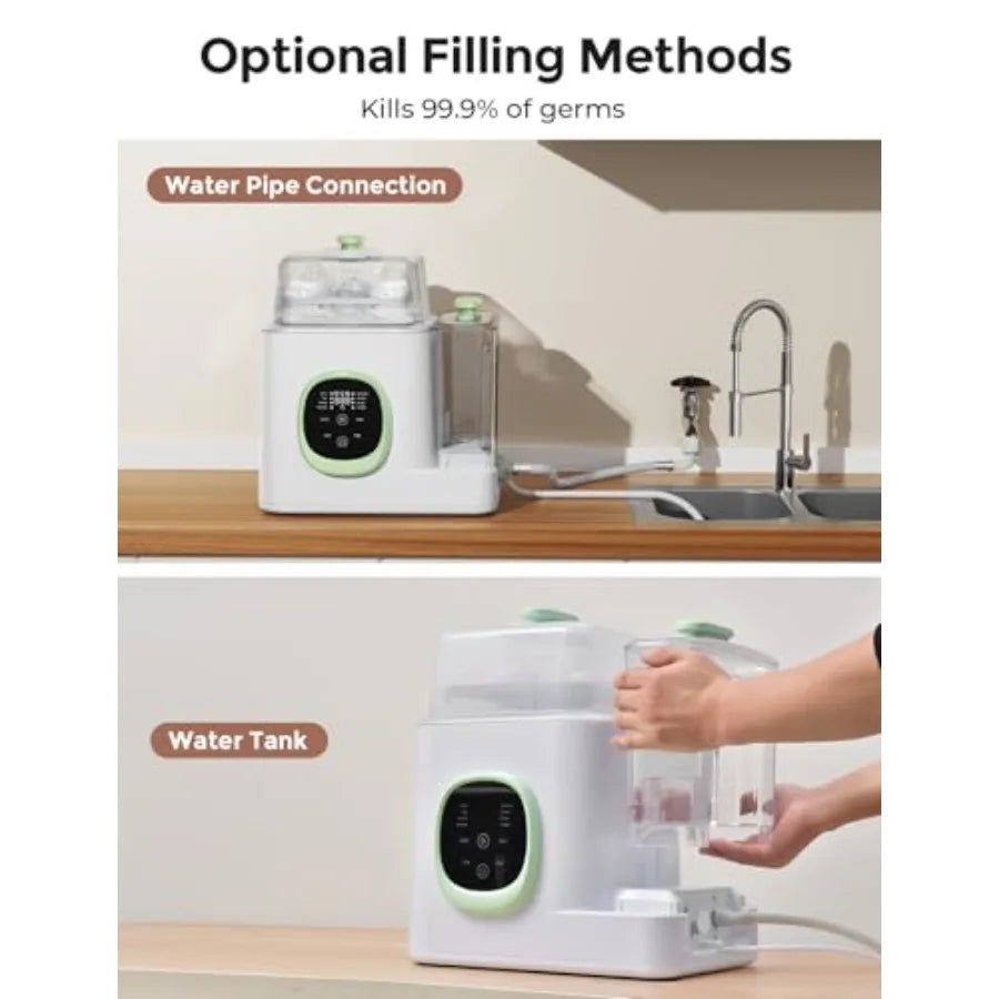 Nova Mart baby bottle washer and sterilizer, all-in-one machine for cleaning bottles, pump parts, and baby essentials quickly.