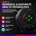 Smart watch with AMOLED display, Hi-Fi call quality, and military-grade build, designed by Nova Mart Zeblaze Vibe 7 Pro.