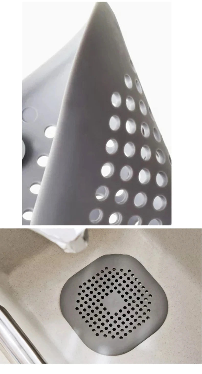 Silicone Sink Strainer, Shower Drain Plug Hair Catcher, Bathtub Kitchen Sink Filter Screen Bathroom Accessories - Image 21