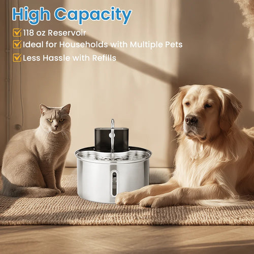 3.5L Stainless Steel Cat Sensor Water – Wireless Smart