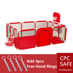 Large Nova Mart IMBABY kids safety playpen with soft padding and ball pool, ideal for safe play and entertainment.