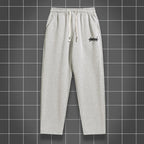 Men's solid color straight leg jogging pants by Nova Mart, casual sportswear with a comfortable fit and modern style.