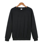Men's solid color casual hoodie by Nova Mart, autumn streetwear pullover, front view showing soft fabric and relaxed fit.