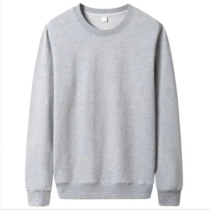 Men's solid color casual hoodie by Nova Mart featuring a relaxed fit and autumn streetwear style, displayed in a neutral color.
